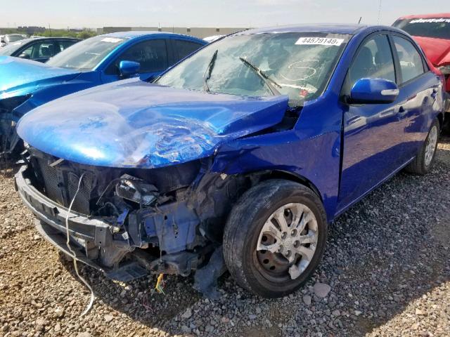 KNAFU4A28A5881084 - 2010 KIA FORTE EX BLUE photo 2