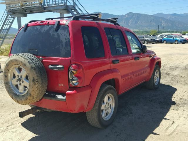 1J4GL58K04W299821 - 2004 JEEP LIBERTY LI RED photo 4