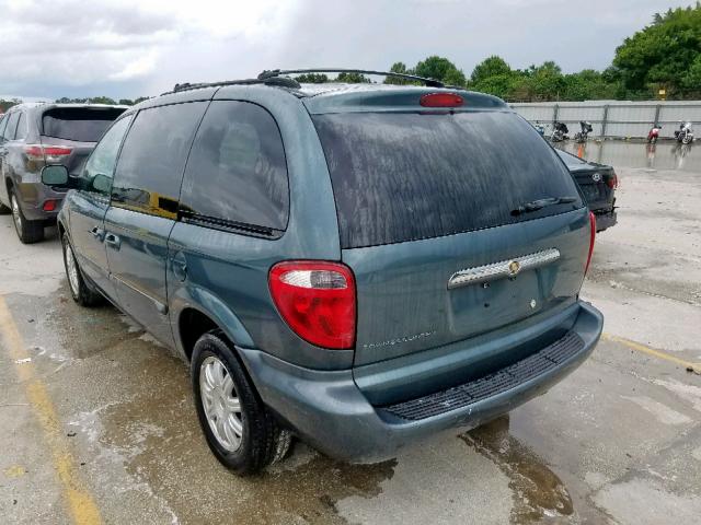 1A4GP45R26B753545 - 2006 CHRYSLER TOWN & COU TURQUOISE photo 3