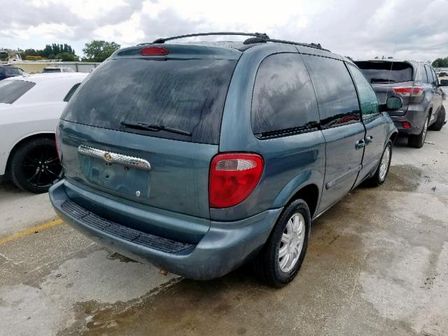 1A4GP45R26B753545 - 2006 CHRYSLER TOWN & COU TURQUOISE photo 4