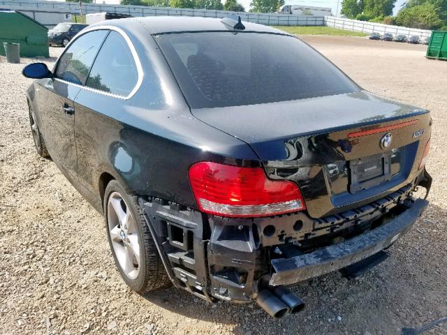 WBAUP73559VK74739 - 2009 BMW 128 I BLACK photo 3