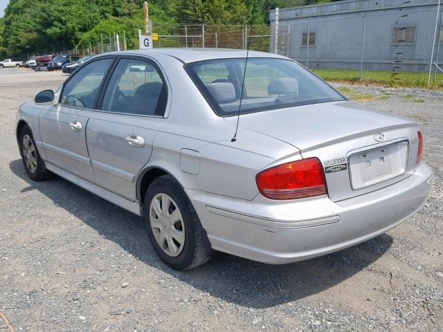 KMHWF25S14A008456 - 2004 HYUNDAI SONATA GL SILVER photo 3