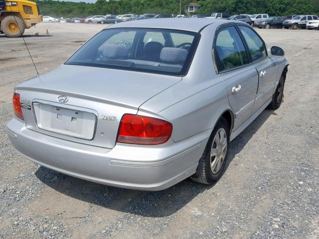 KMHWF25S14A008456 - 2004 HYUNDAI SONATA GL SILVER photo 4