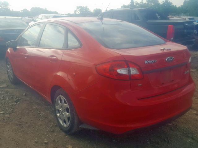 3FADP4BJ4DM162152 - 2013 FORD FIESTA SE RED photo 3