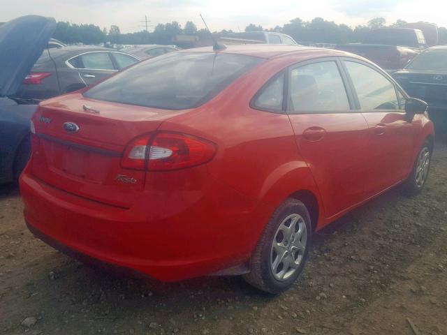 3FADP4BJ4DM162152 - 2013 FORD FIESTA SE RED photo 4