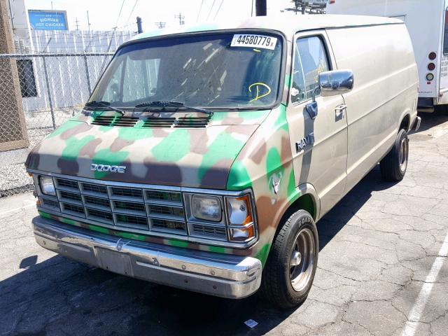 2B7HB21Y6KK323371 - 1989 DODGE RAM VAN B2 BROWN photo 2