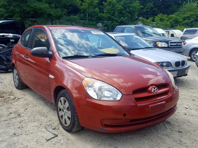 KMHCM36C18U057943 - 2008 HYUNDAI ACCENT GS ORANGE photo 1