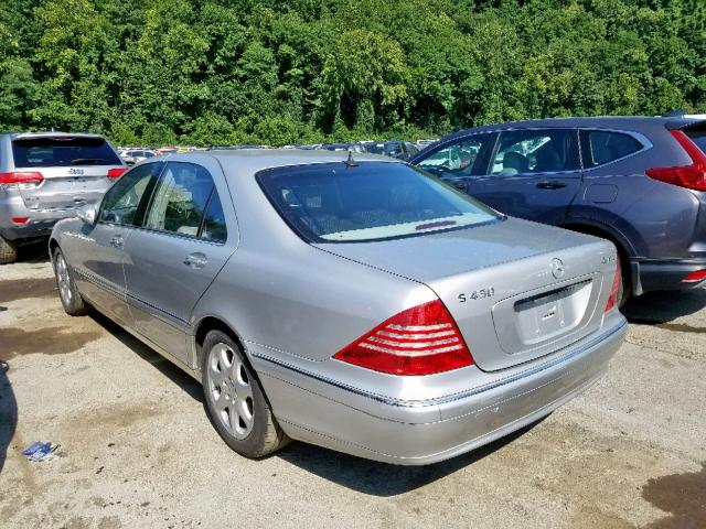 WDBNG83J05A459839 - 2005 MERCEDES-BENZ S 430 4MAT SILVER photo 3