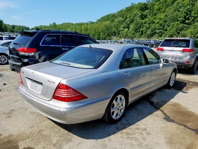 WDBNG83J05A459839 - 2005 MERCEDES-BENZ S 430 4MAT SILVER photo 4