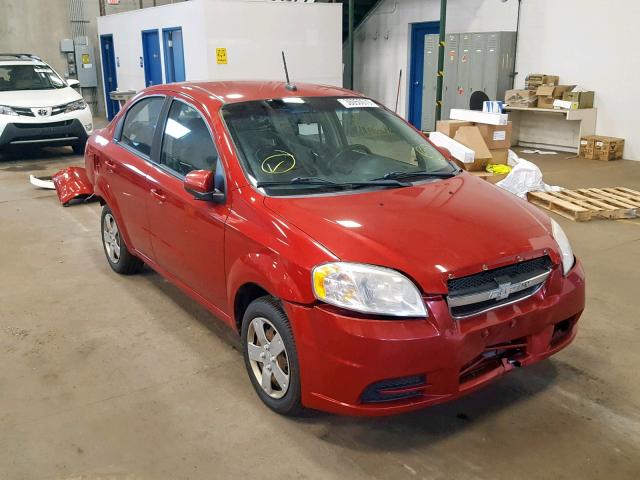 KL1TD5DE9AB088046 - 2010 CHEVROLET AVEO LS RED photo 1