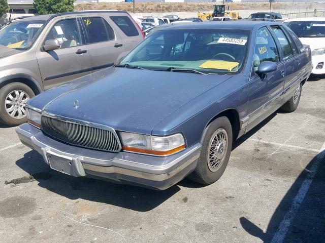 1G4BT52P1RR402301 - 1994 BUICK ROADMASTER BLUE photo 2