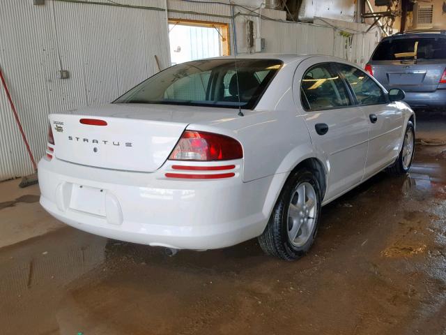 1B3EL36R34N367408 - 2004 DODGE STRATUS SE WHITE photo 4