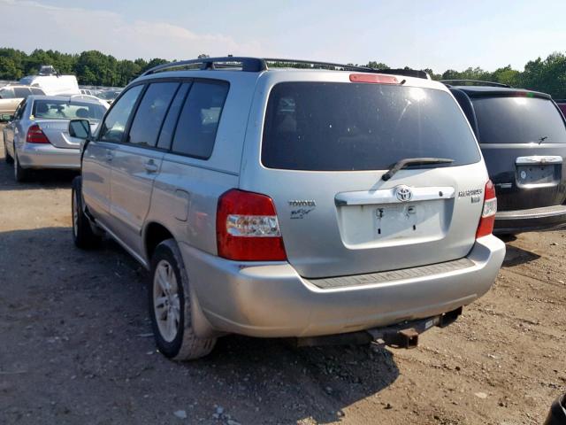 JTEDW21A760015909 - 2006 TOYOTA HIGHLANDER SILVER photo 3