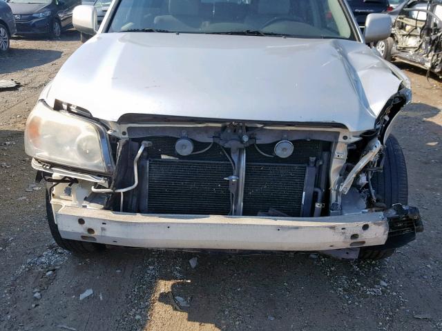 JTEDW21A760015909 - 2006 TOYOTA HIGHLANDER SILVER photo 7