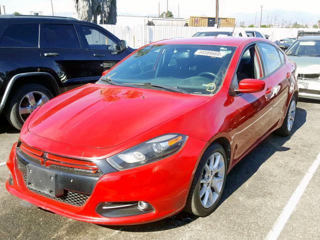 1C3CDFBA7DD123243 - 2013 DODGE DART SXT RED photo 2