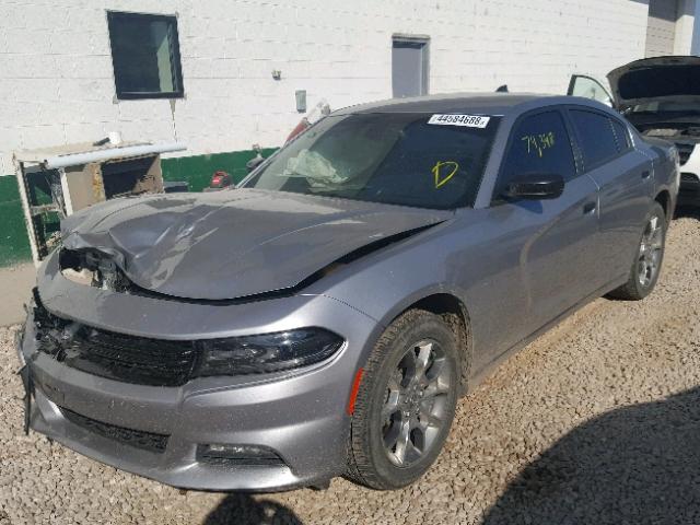 2C3CDXJG2GH206128 - 2016 DODGE CHARGER SX SILVER photo 2