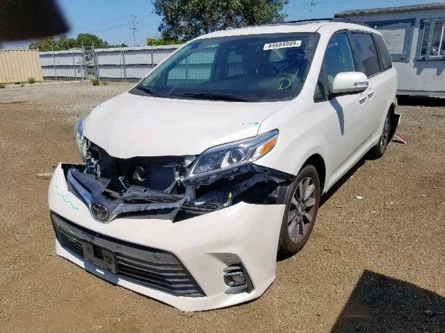 5TDYZ3DC0KS001065 - 2019 TOYOTA SIENNA LIM WHITE photo 2