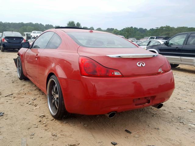 JNKCV64E48M103495 - 2008 INFINITI G37 BASE RED photo 3