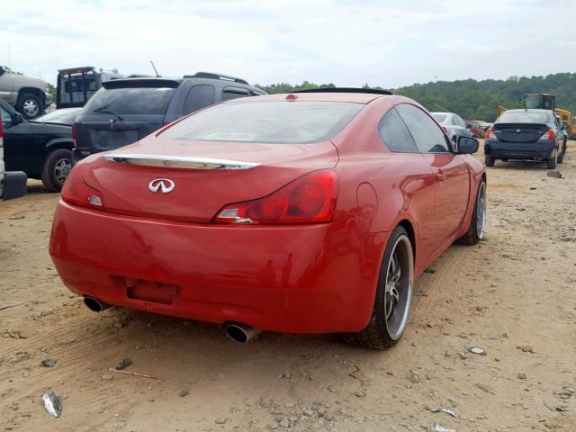 JNKCV64E48M103495 - 2008 INFINITI G37 BASE RED photo 4