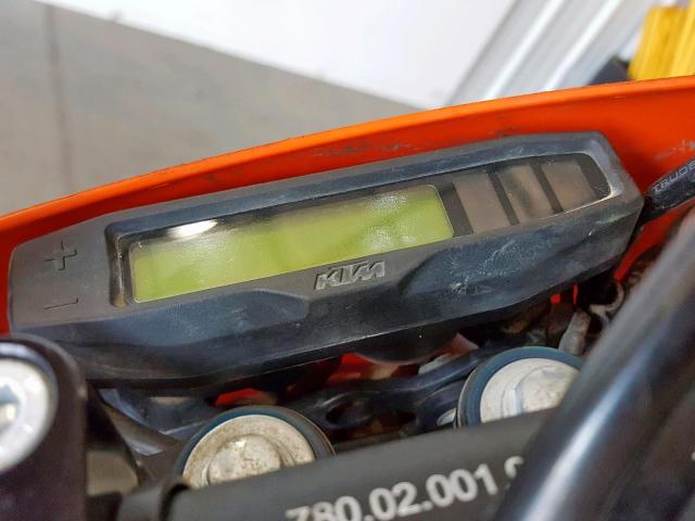 VBKEXL40XJM412769 - 2018 KTM 500 EXC-F ORANGE photo 8