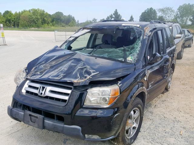 5FNYF18388B035596 - 2008 HONDA PILOT SE BLACK photo 2