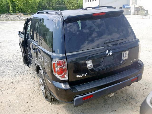 5FNYF18388B035596 - 2008 HONDA PILOT SE BLACK photo 3