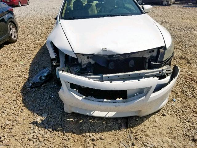 1HGCS12858A002303 - 2008 HONDA ACCORD EXL WHITE photo 9