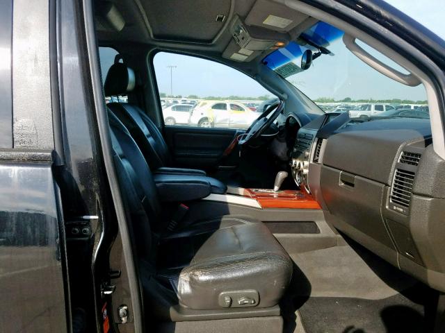 5N3AA08C65N800296 - 2005 INFINITI QX56 BLACK photo 5