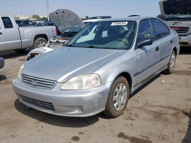 2HGEJ6526XH501014 - 1999 HONDA CIVIC DX SILVER photo 2