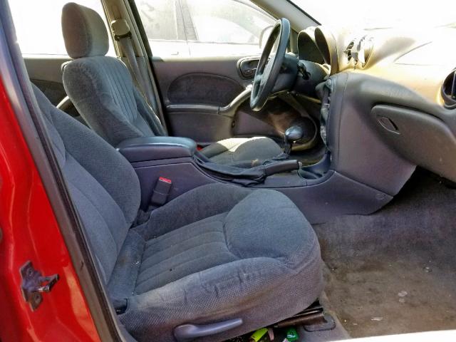 1G2NE52T5XC524334 - 1999 PONTIAC GRAND AM S RED photo 5