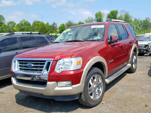 1FMEU74E67UA95543 - 2007 FORD EXPLORER E RED photo 2