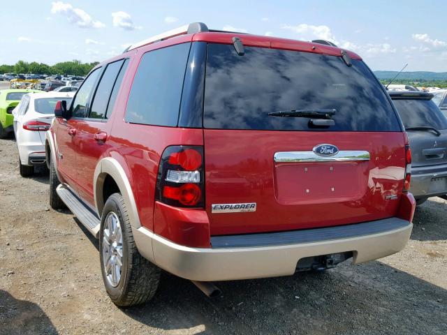 1FMEU74E67UA95543 - 2007 FORD EXPLORER E RED photo 3