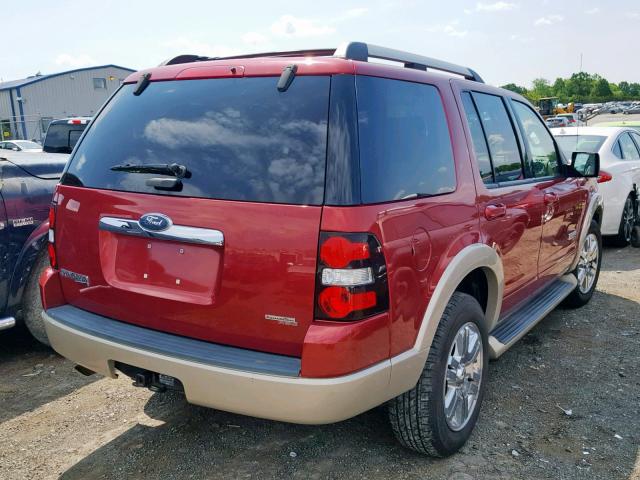 1FMEU74E67UA95543 - 2007 FORD EXPLORER E RED photo 4