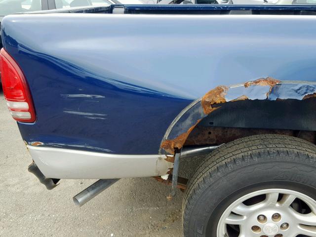 1D7HL48K04S713049 - 2004 DODGE DAKOTA QUA BLUE photo 9