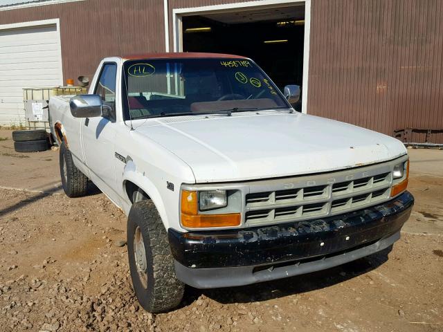 1B7GG26X8MS292081 - 1991 DODGE DAKOTA WHITE photo 1