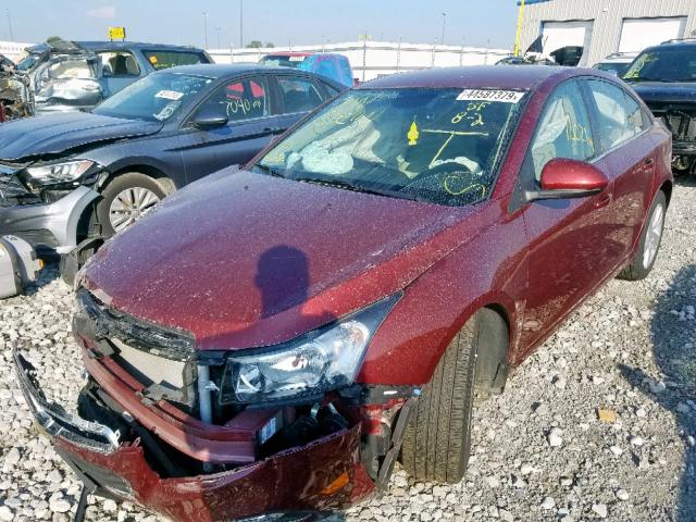 1G1P75SZ4F7209687 - 2015 CHEVROLET CRUZE RED photo 2