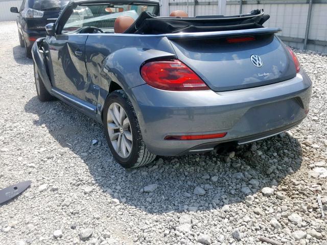 3VW517AT8HM824158 - 2017 VOLKSWAGEN BEETLE S/S GRAY photo 3