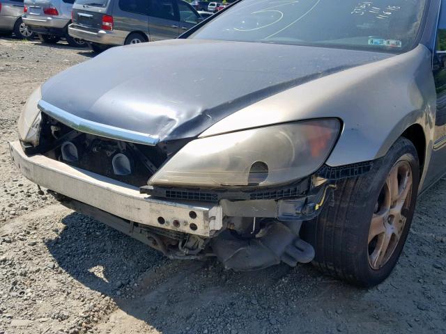 JH4KB16535C011932 - 2005 ACURA RL BLUE photo 9