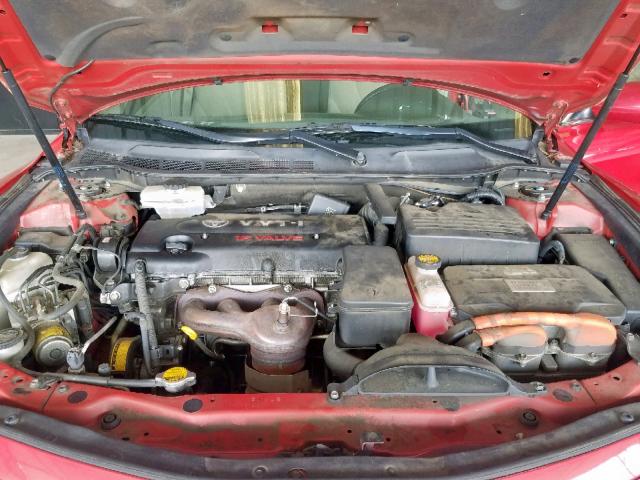 4T1BB46K08U033647 - 2008 TOYOTA CAMRY HYBR RED photo 7