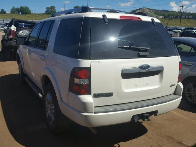 1FMEU7F81AUA33711 - 2010 FORD EXPLORER L WHITE photo 3