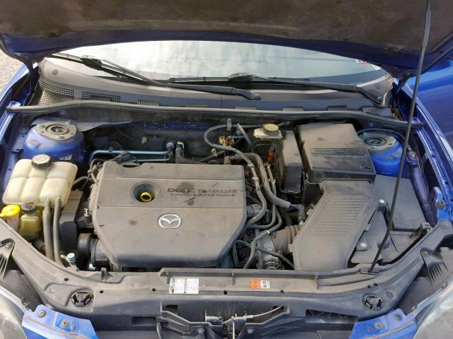 JM1BK324381874403 - 2008 MAZDA 3 S BLUE photo 7