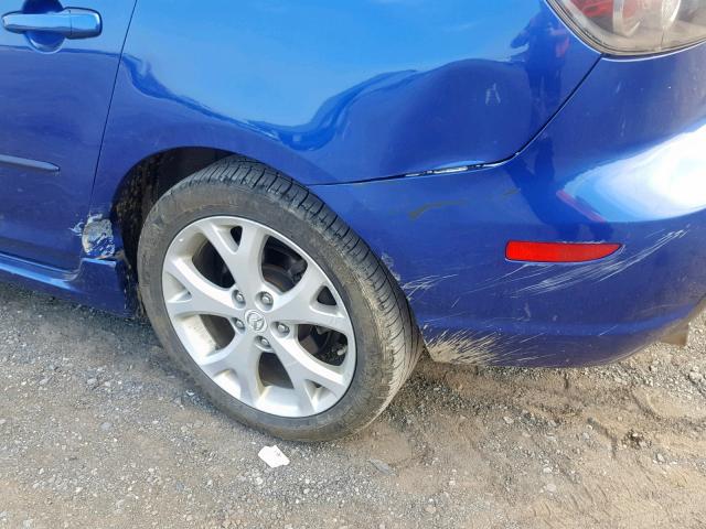 JM1BK324381874403 - 2008 MAZDA 3 S BLUE photo 9