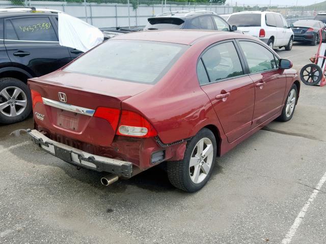 2HGFA1F65AH562211 - 2010 HONDA CIVIC LX-S برغندي صورة 4