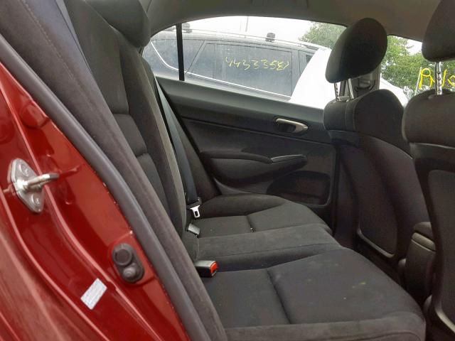 2HGFA1F65AH562211 - 2010 HONDA CIVIC LX-S برغندي صورة 6