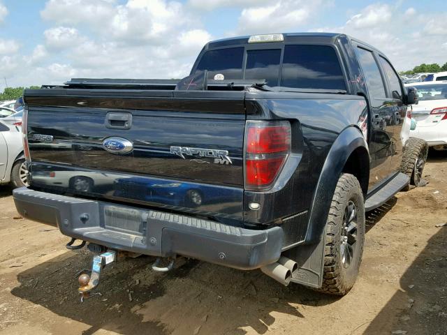 1FTFW1R6XDFA84708 - 2013 FORD F150 SVT R BLACK photo 4