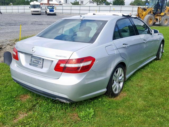 WDDHF2EB3BA474549 - 2011 MERCEDES-BENZ E 350 BLUE SILVER photo 4