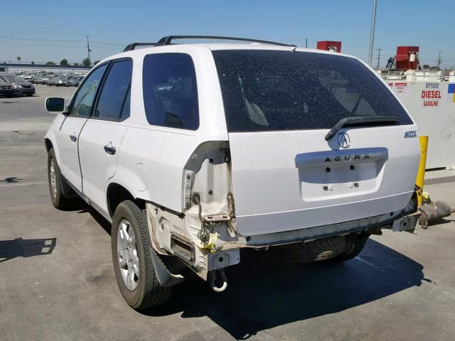 2HNYD18695H502296 - 2005 ACURA MDX TOURIN WHITE photo 3