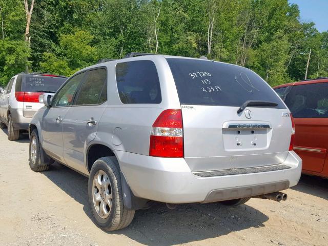 2HNYD18642H536612 - 2002 ACURA MDX TOURIN SILVER photo 3