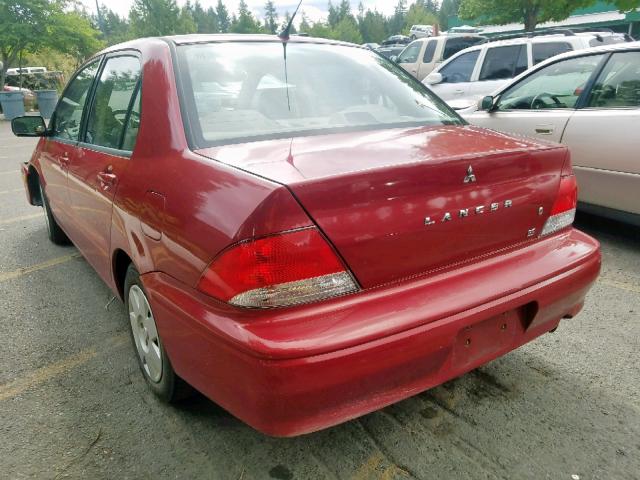 JA3AJ26E13U066004 - 2003 MITSUBISHI LANCER ES RED photo 3