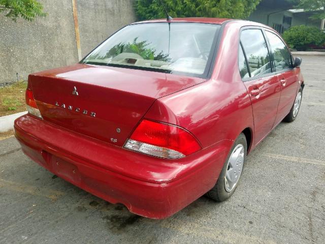 JA3AJ26E13U066004 - 2003 MITSUBISHI LANCER ES RED photo 4